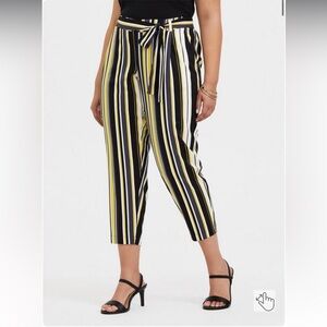 Women’s dress pants | torrid | Taper stretch Challis High-Rise Tie-Front pant